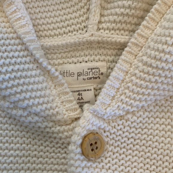 Little Planet Organic Cotton Hooded Sweater 4T - Picture 3 of 4